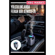 HBG Markt Araç Içi Çok Fonksiyonlu Şarj Cihazı Nemlendirici Aroma ve Yıldız Işık