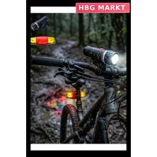 HBG Markt Bisiklet Emniyet Işık Seti Ön Far ve Arka Uyarı Lambası