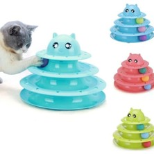 Moontime Alaçatı Kedi Başlıklı 3 Katlı Kedi Oyuncağı