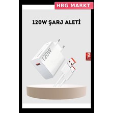 HBG Markt Mey Ithalat® 120W Usb-C Şarj Adaptörü Süper Hızlı Şarj Güç Kaynağı Seti