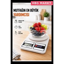 HBG Markt Dijital Mutfak Terazisi 10KG Kapasite 1g Hassasiyet