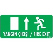 Melonika Yangın Çıkışı Yukarı Uyarı Levhası 17,5X25 KOD:935