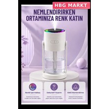 HBG Markt Mey Ithalat® Sessiz Hava Nemlendirici Renkli Gece Işıklı Otomatik Kapanma Özellikli Nemlendirme Cihazı