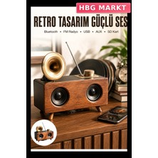 HBG Markt Global Çift Hoparlörlü Gramofon Speaker: 90 Db Stereo Ses