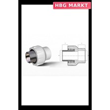 HBG Markt Mey Ithalat® Ege Yıldız Pprc 50X1 1/2 Erkek Adaptör Gri