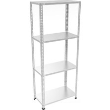 Asitan Burada 4 Katlı 31X75-200CM Galvaniz Çelik Raf -0.70 mm