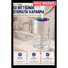 HBG Markt Mey Ithalat® LED Işıklı Hava Nemlendirme Cihazı Şeffaf Su Hazneli Sessiz Masaüstü Nemlendirici