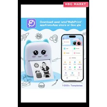 HBG Markt Taşınabilir Mini Cep Kablosuz Termal Yazıcı Bt Mürekkepsiz Baskı