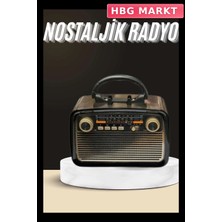 HBG Markt Bluetooth'lu Led'li Nostaljik Müzik Kutusu