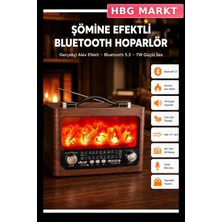 HBG Markt Solar Şarjlı Bluetooth Hoparlör Romantik Şömine