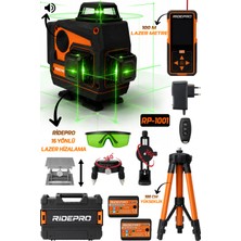 Ridepro 3’lü Set Hoparlörlü 16 Yönlü Lazer Hizalama ve Lazer Metre