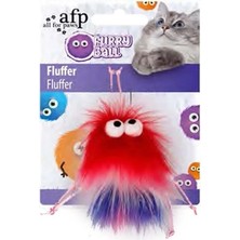 Moontime Alaçatı Furry Ball-Fluffer Catnipli- Kırmızı 15X8X3,5 cm