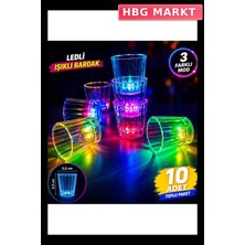 HBG Markt LED Işıklı Parti Bardağı Seti 1 Adet Renkli Işıklı Hobi Eğlence