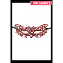 HBG Markt Mey Ithalat® Kırmızı Dantel Masquerade Maskesi 9 No