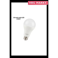 HBG Markt Şarjlı LED Ampul 30W Enerji Tasarruflu Aydınlatma
