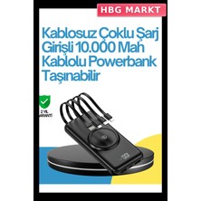 HBG Markt Mey Ithalat® 10000MAH Kablosuz ve Hızlı Şarj Destekli Powerbank – Taşınabilir Şarj Gücü