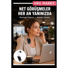 HBG Markt Dijital Göstergeli Bluetooth Kulaklık Klipsli Tasarım 25 Saat Pil