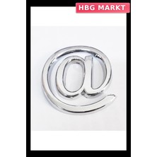 HBG Markt Mey Ithalat® Cemax @ Işareti 3,75 cm Krom Yapışkanlı