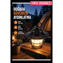 HBG Markt Retro Tarzı Kamp Lambası Gece Lambası Fonksiyonlu