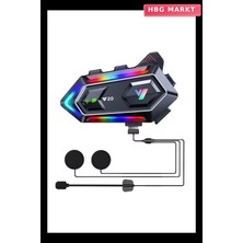 HBG Markt Y20 Motosiklet Kaskı Için Kablosuz Bluetooth Kulaklık Suya Dayanıklı