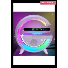 HBG Markt Kablosuz Telefon Şarj Bluetooth Hoparlör Istasyonu Ses Rgb Atmosfer Gece Iş