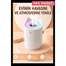 HBG Markt Mey Ithalat® Hava Nemlendirici Buhar Makinesi Aromaterapi LED Işıklı Oda Nemlendirici