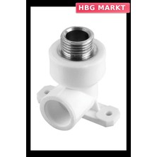 HBG Markt Mey Ithalat® Pvc Boru Pprc Sıva Altı Dış Dişli Tekli Batarya Bağlantısı 20X1/2'' 10 Adet