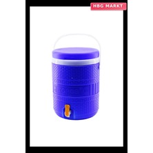 HBG Markt Toros 20 Litre Yuvarlak Termos Mavi Plastik Musluklu Taşıma Kulplu BRKT-504