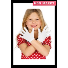 HBG Markt Mey Ithalat® Beyaz Renk Çocuk Boy Likralı Pandomim Eldiveni