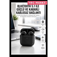 HBG Markt Tws Pro 5 Bluetooth Kulaklık 3D Hd Ses ve Gelişmiş Ses Yalıtımı