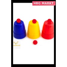 HBG Markt Mey Ithalat® Renkli Kupalar ve Toplar Sihirbazlık Seti - Başlangıç Seviyesi Sihir Malzemesi