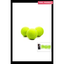 HBG Markt 3 Adet Tenis Kort Topu Poşetli Kartela Ambalaj (5647)