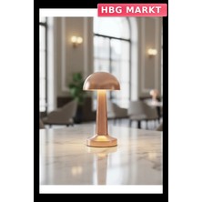 HBG Markt Şarjlı LED Masa Lambası 3 Kademe Dokunmatik Mantar Form