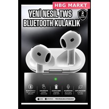 HBG Markt Beyaz Suya Dayanıklı Spor Bluetooth Kulaklık