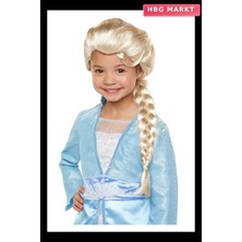 HBG Markt Platin Altın Dore Renk Karlar Ülkesi Elsa Frozen Peruğu Çocuk Boy