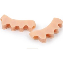 Mobee Ayak 5 Parmak Ayırıcı Kısa Gömlek Halluks Valgus Kemik Koruma Silikon Aparatı 2 Li