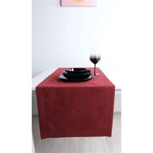 Goccia Home 2'li Kadife Dokulu Runner Bordo Bordo