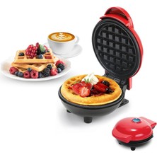 Asitan Mini Waffle Makinesi, Küçük Waffle Makinesi, 350 W Waffle Makinesi, Yuvarlak, Elektrikli Yapışm
