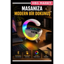 HBG Markt 15W Kablosuz Şarjlı LED Masa Lambası