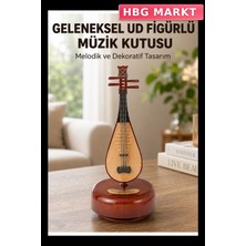 HBG Markt Ud Şeklinde Müzik Kutusu Geleneksel Estetik Dekoratif Parça