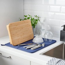 Asitan Doğal Ahşap Kesme Tahtası, 34X22X9 Cm, Bambu Malzeme, Mutfak Sunum Panosu