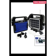 HBG Markt 3ın1 Solar 2ın1 El Feneri, Radyo, Mp3 Bluetooth, Usb/tf Port, 2 Parça Ampul