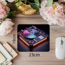 Moontime Alaçatı Gri Zemin Üzerinde Retro Donanım Mousepad - 19X23 cm 2 mm Dikdörtgen Ithal Baskılı Mouse Pad