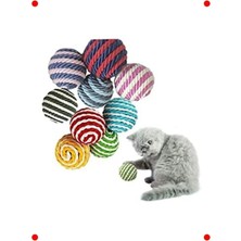 Moontime Alaçatı Ip Sarma Renkli Kedi Oyun Topları (5 Adet)