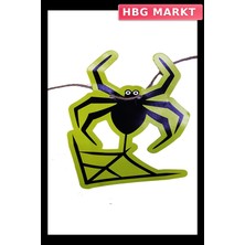 HBG Markt Mey Ithalat® Örümcek Şekilli Asmalı Halloween Flama Banner Afiş 2 Metre