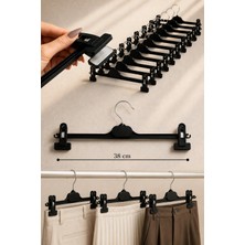 Moontime Alaçatı 20 Adet Pantolon Askısı, Mandallı Pantolon Etek Askısı, Ayarlanabilir Mandallı Askı 36-38 cm