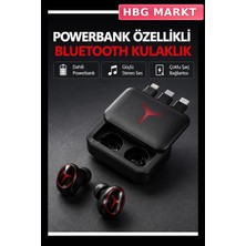 HBG Markt Bluetooth Kablosuz Kulak Içi Kulaklık Powerbank Şarj Kutusu Dokunmatik
