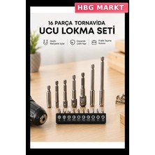 HBG Markt 16 Parça Bits ve Adaptör Seti Çok Amaçlı Tornavida Uçları