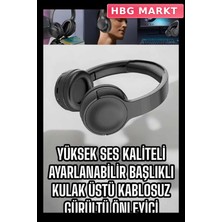 HBG Markt Mey Ithalat® Kablosuz Bluetooth Kulaklık Anc/enc Destekli Kulak Üstü Yüksek Ses Kaliteli