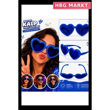 HBG Markt Mavi Kalp Parti Gözlüğü Mega Boy Tek Parça